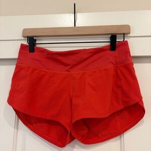 Lululemon Speed Up Short 2.5 inch Low Rise - Size 4 - Carnation Red